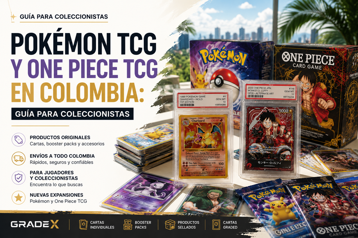 Pokémon TCG y One Piece TCG en Colombia: guía para coleccionistas