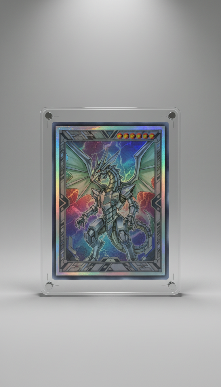 Carta rara holográfica Yu-Gi-Oh! en acrílico
