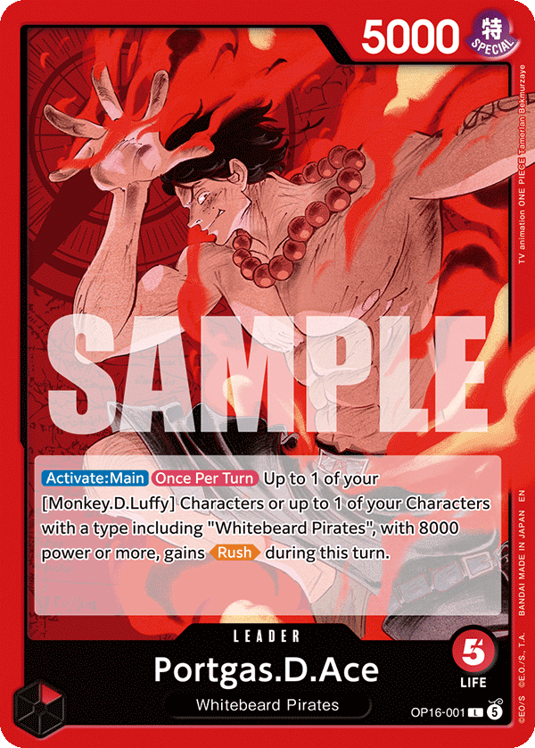 Portgas.D.Ace OP16-001 Leader