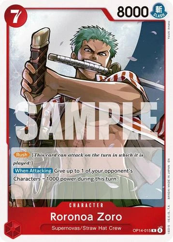 Roronoa Zoro OP14-015 Rare