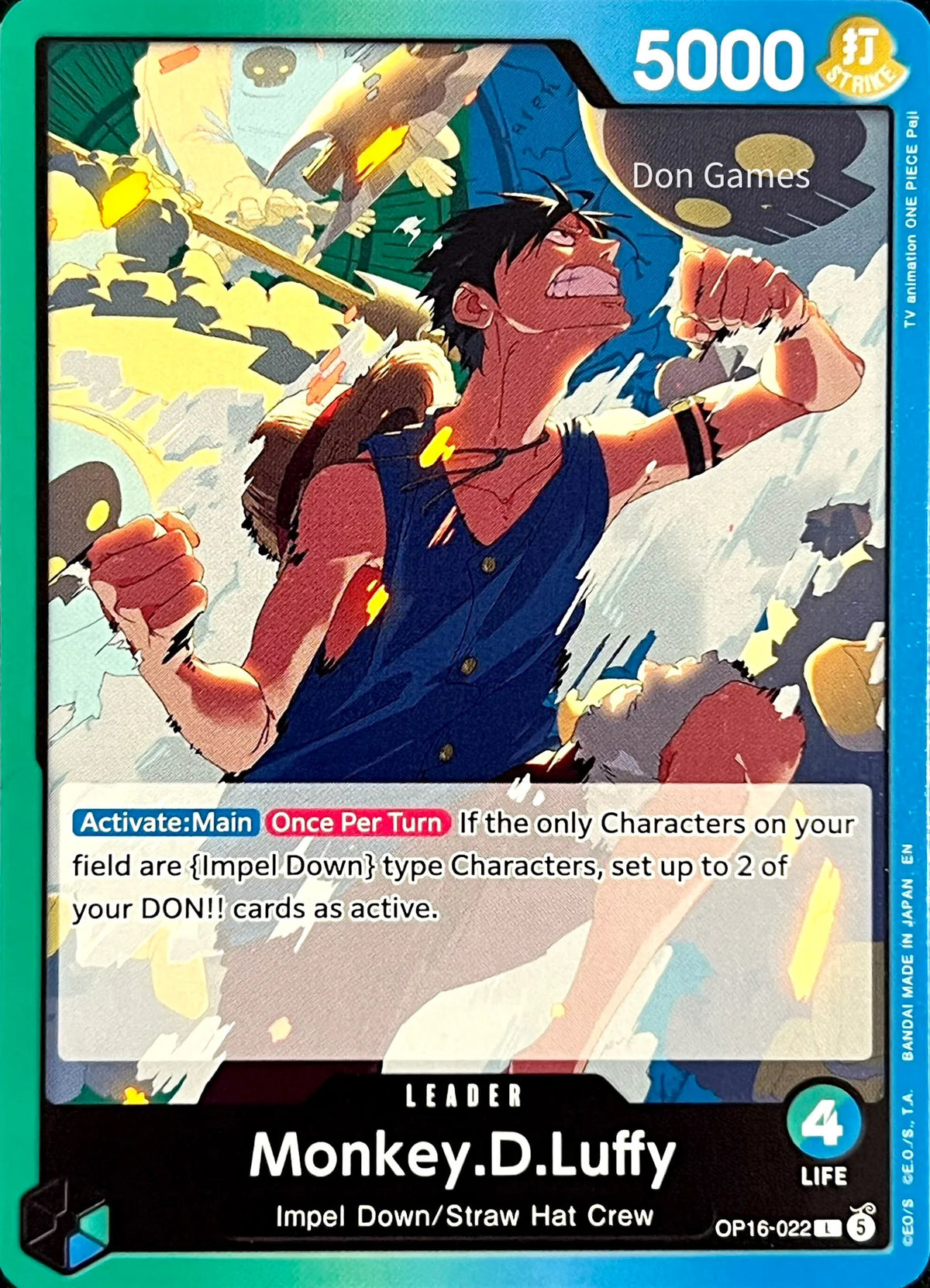 Monkey.D.Luffy OP16-022 Leader