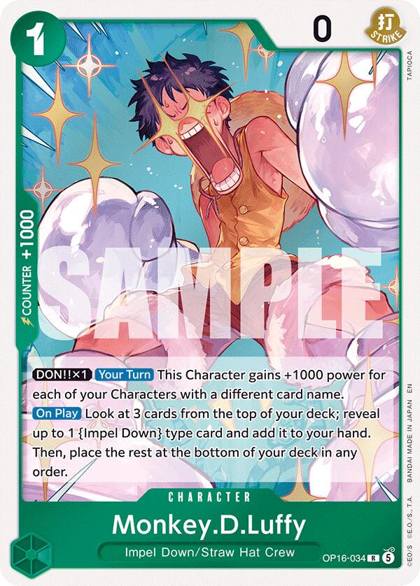 Monkey.D.Luffy OP16-034 Rare