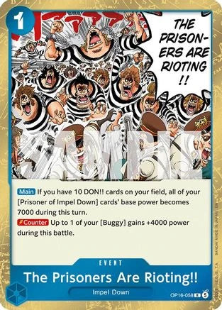 The Prisoners Are Rioting!! OP16-058 Rare