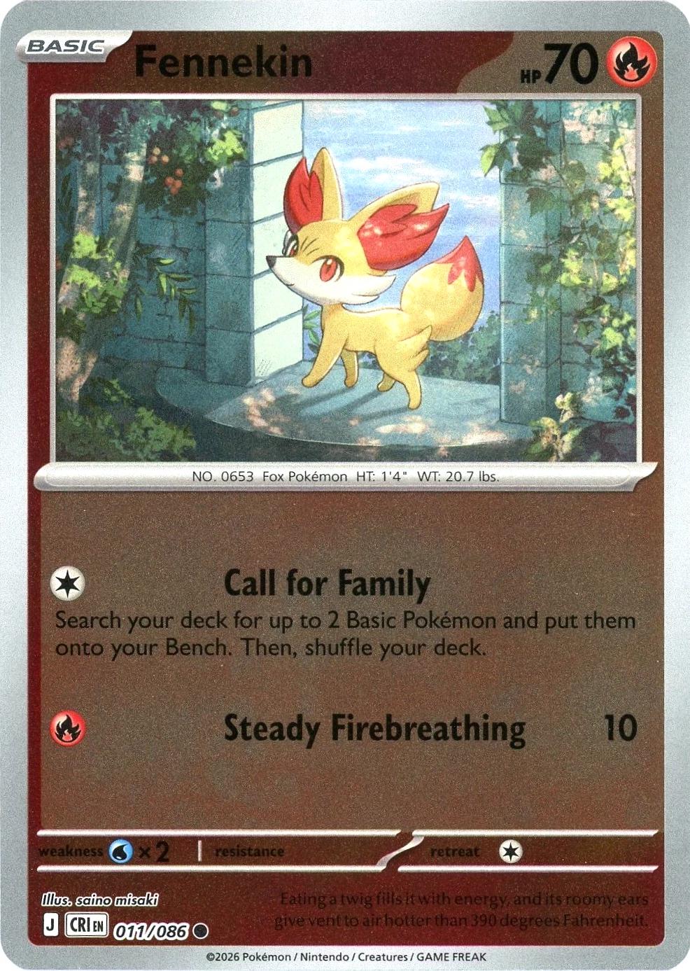 Fennekin [Reverse Holo] 11 – Chaos Rising (Inglés)