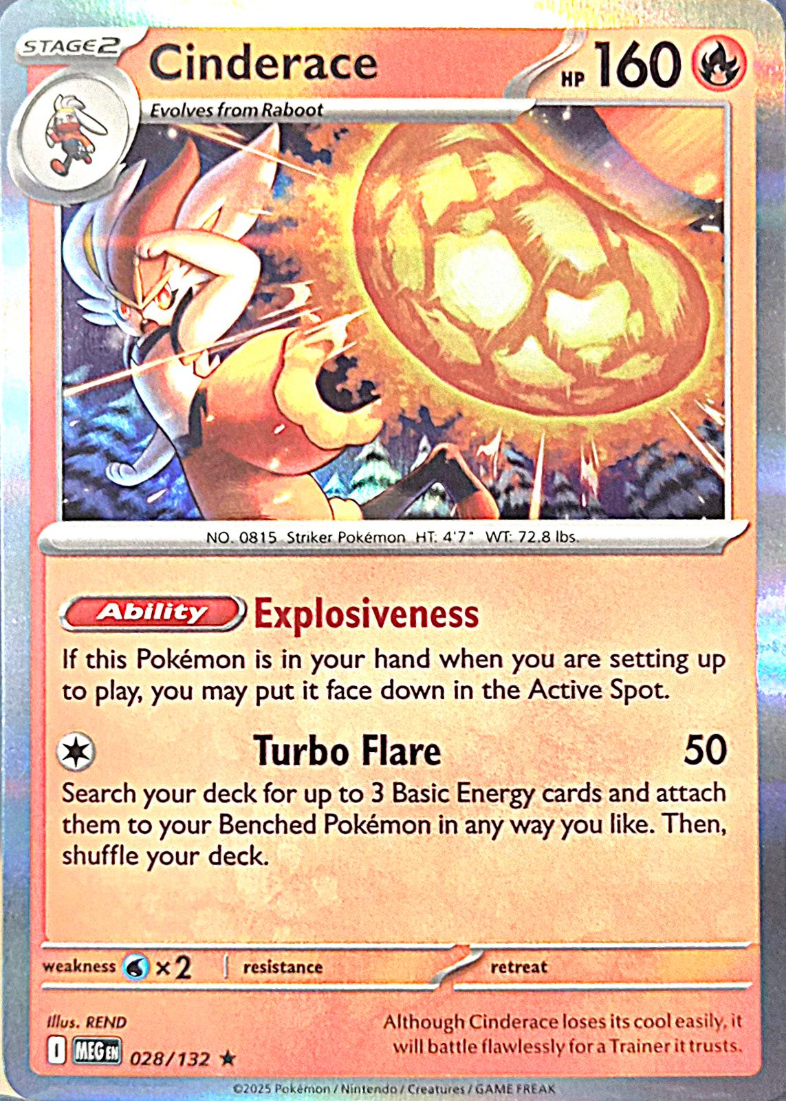 Cinderace 28 – Mega Evolution (Inglés)
