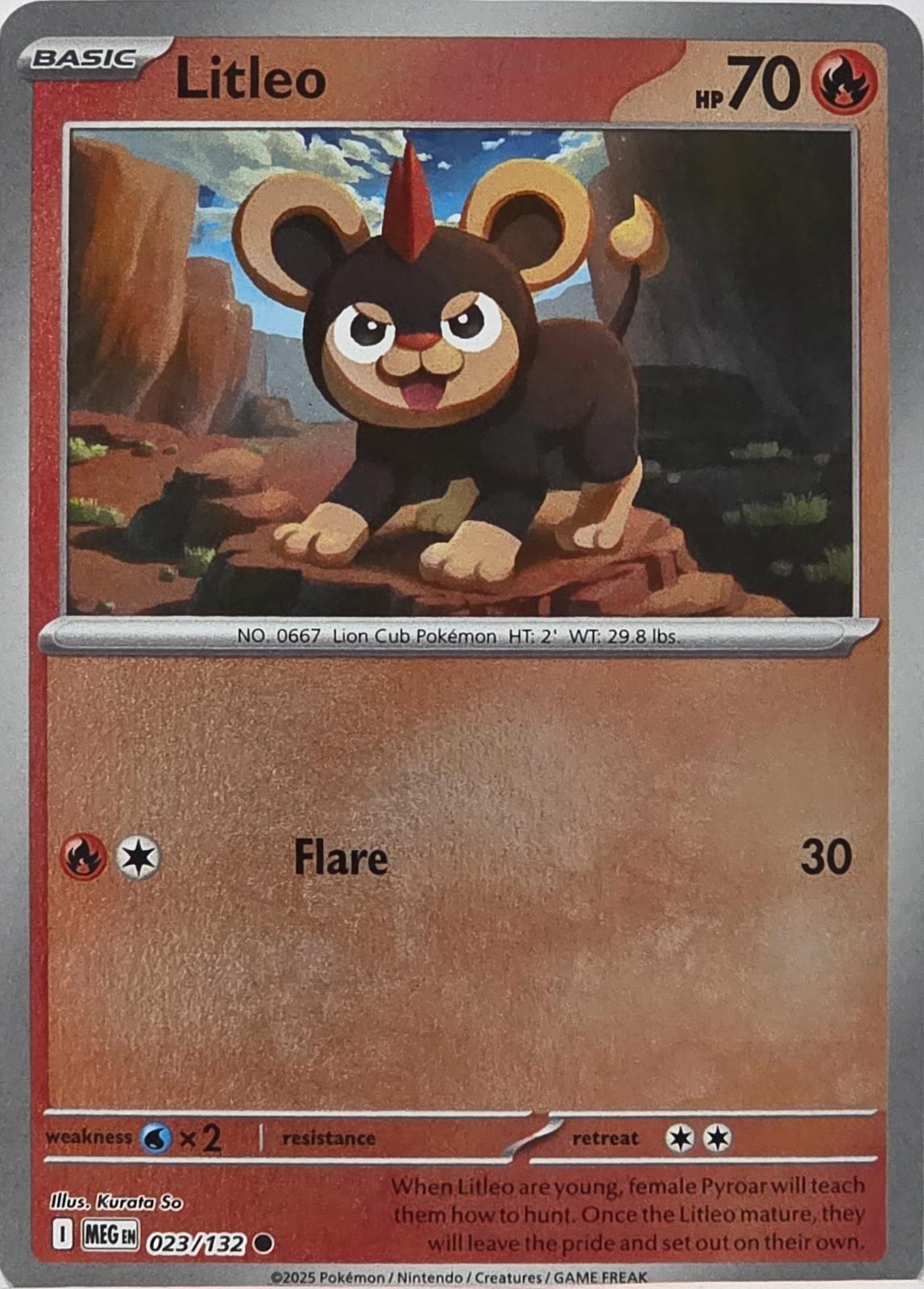 Litleo [Reverse Holo] 23 – Mega Evolution (Inglés)