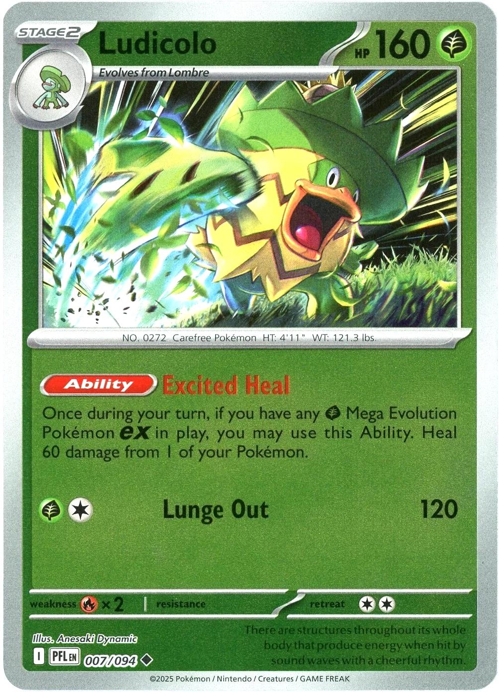 Ludicolo [Reverse Holo] 7 – Phantasmal Flames (Inglés)