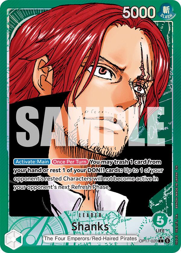 Shanks OP17-020 Alternate Art Leader