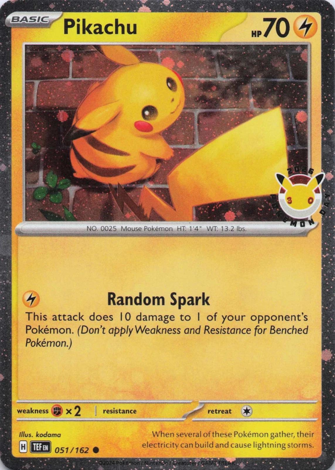Pikachu [2026 Pokemon Day] #51 – Temporal Forces (Inglés)