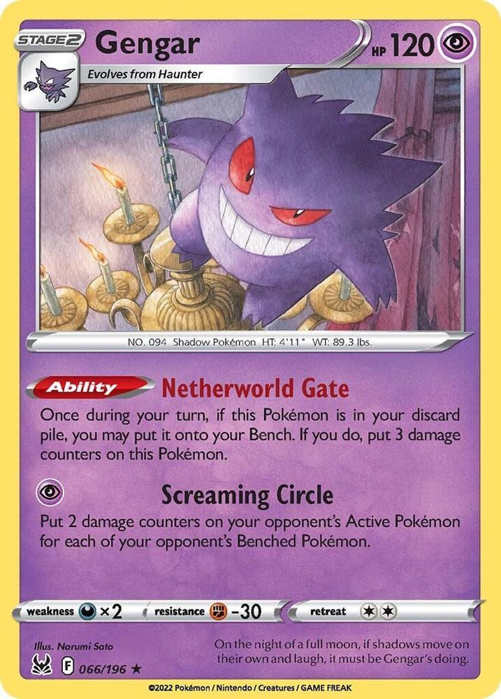 Gengar [Holo] #66 – Lost Origin (Inglés)