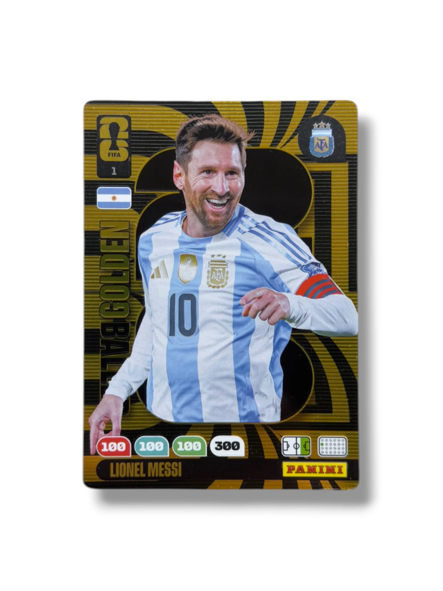 Lionel Messi Golden Baller #001 – Panini Adrenalyn XL World Cup 2026