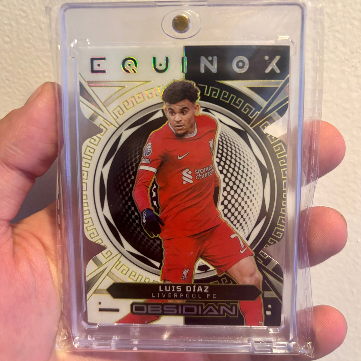 Luis Díaz #7 Yellow Electric Etch 9/10 – Panini Obsidian 2023-24