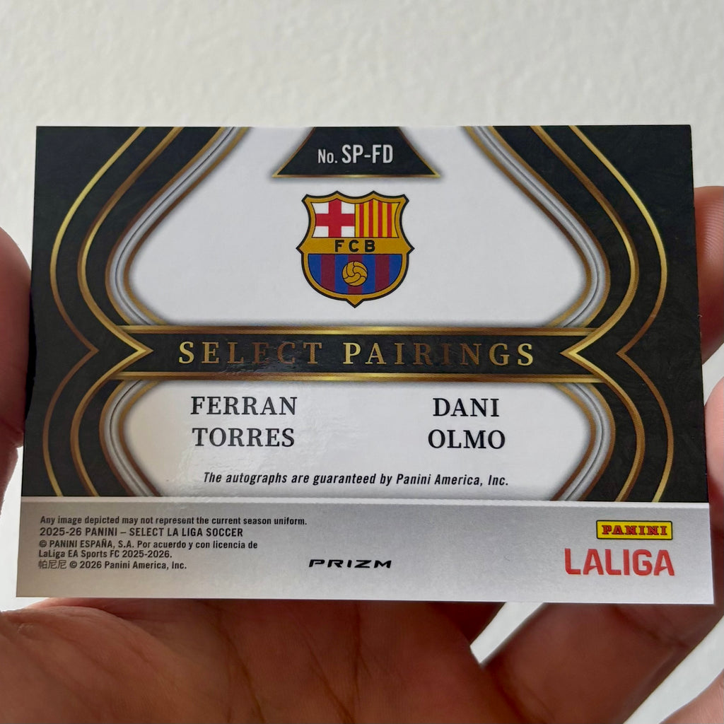 Ferran Torres & Dani Olmo SP-FD Dual Autograph – Panini Select 2025-26