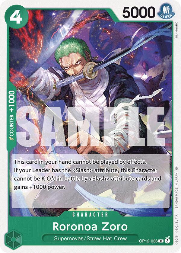 Roronoa Zoro OP12-036 (Inglés)