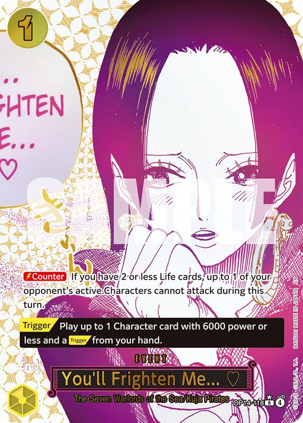 You'll Frighten Me OP14-118 Alternate Art