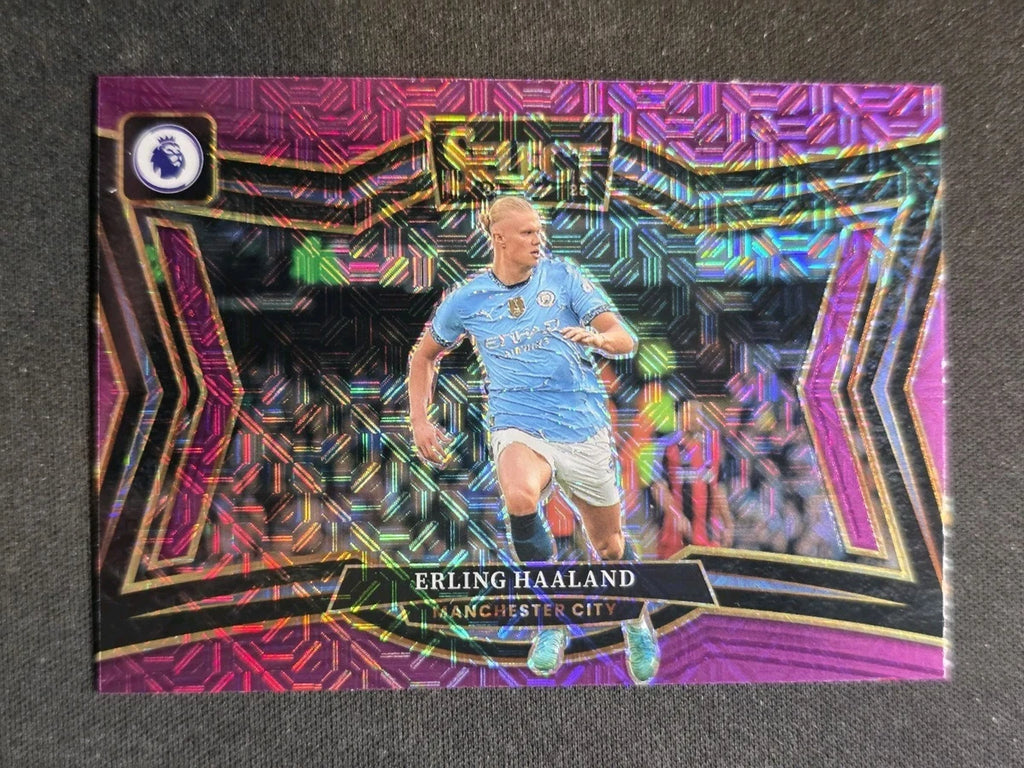 Erling Haaland #227 Purple Mojo Prizm – Panini Select 2024-25