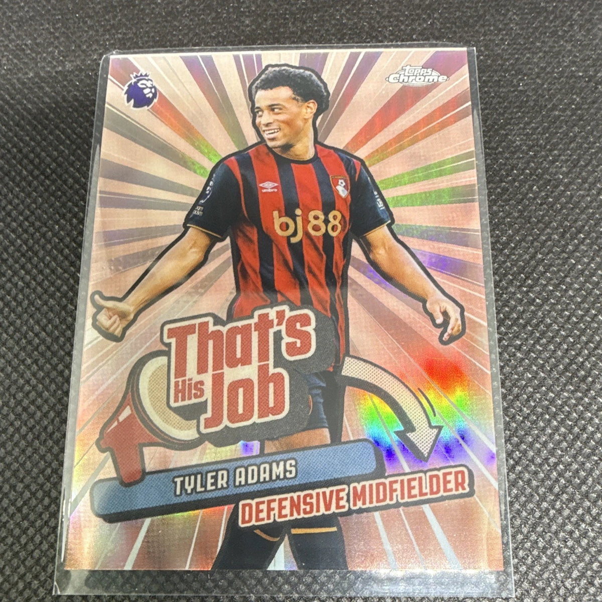 Tyler Adams THJ-1 That’s His Job Refractor – Topps Chrome 2025-26