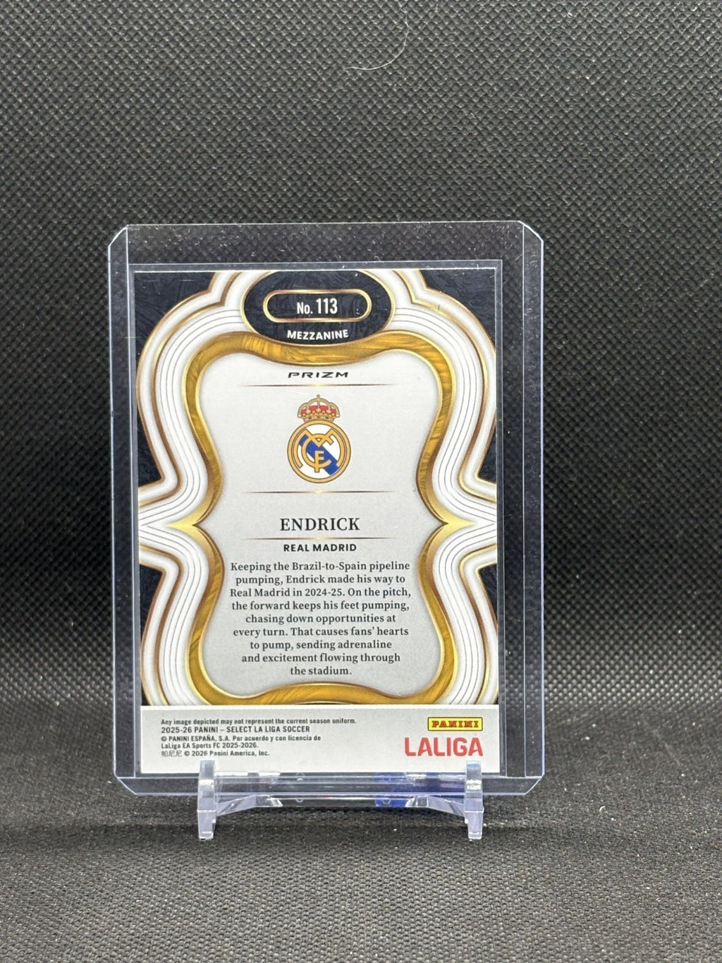 Endrick #113 Purple Mojo Prizm – Panini Select La Liga 2025-26