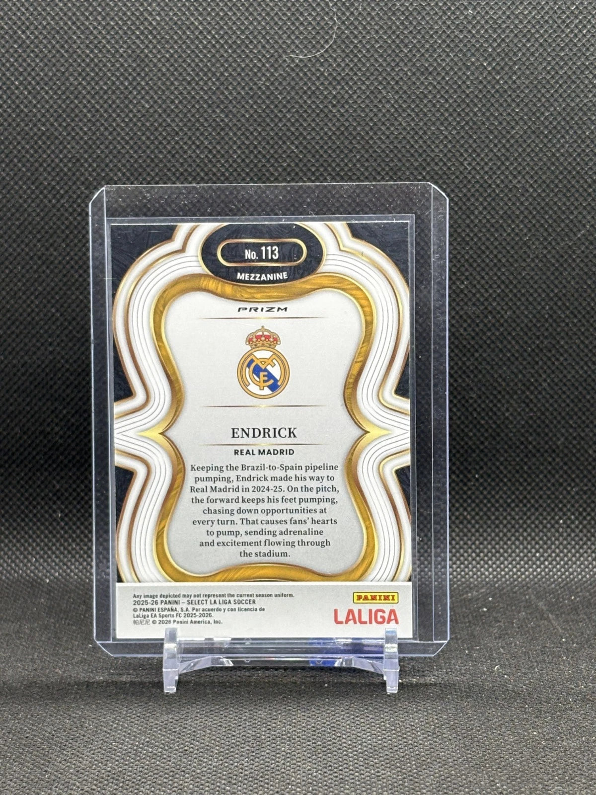Endrick #113 Purple Mojo Prizm – Panini Select La Liga 2025-26