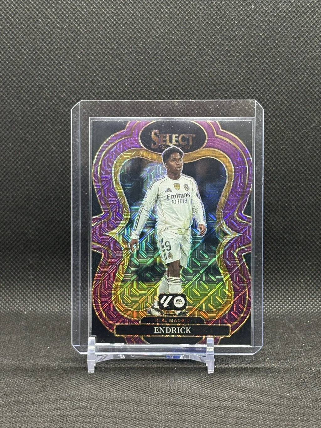 Endrick #113 Purple Mojo Prizm – Panini Select La Liga 2025-26