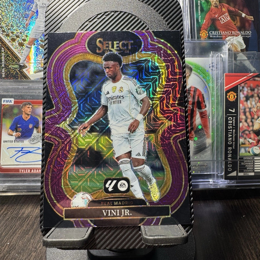 Vini Jr. #117 Purple Mojo Prizm – Panini Select La Liga 2025-26