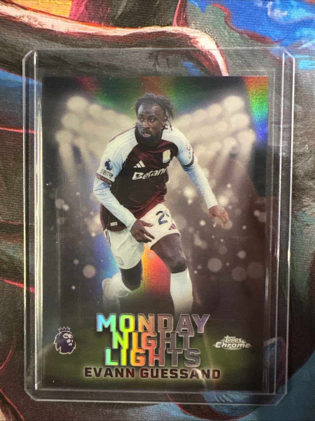 Evann Guessand MNL-12 Monday Night Lights Refractor – Topps Chrome 2025-26