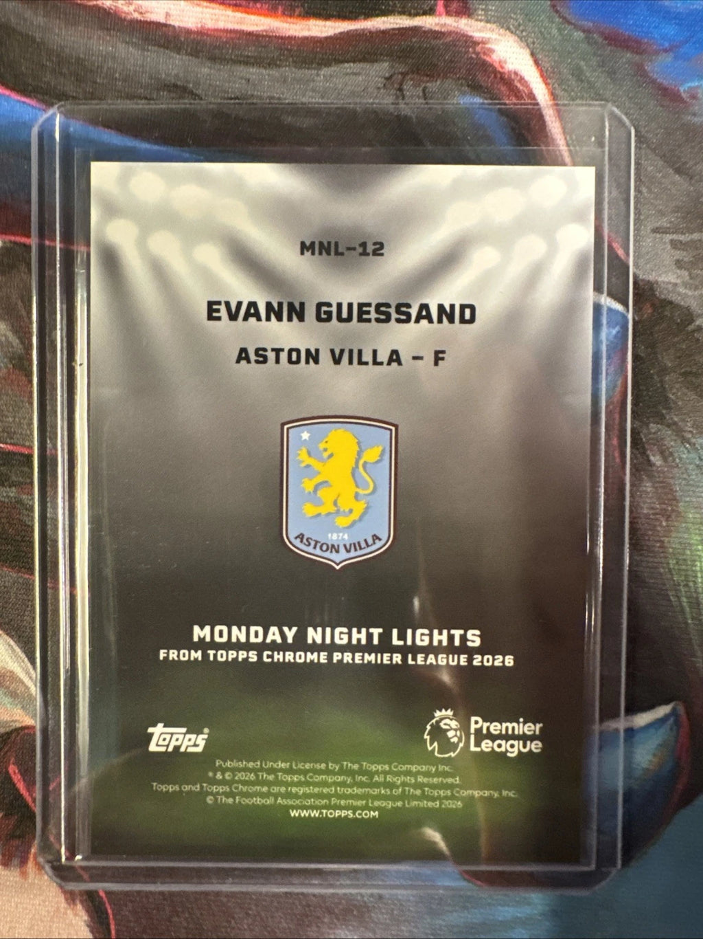 Evann Guessand MNL-12 Monday Night Lights Refractor – Topps Chrome 2025-26
