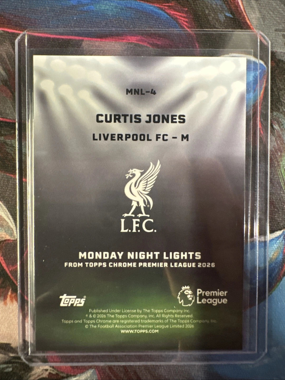 Curtis Jones MNL-4 Monday Night Lights Refractor – Topps Chrome 2025-26